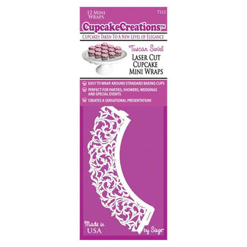 Tuscan Swirl Mini Cupcake Wrap 12pc