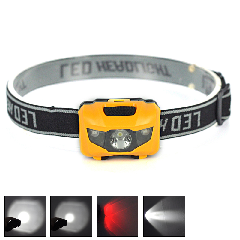 Lampe frontale led boruit rj-lw601 jaune pour la course à pied