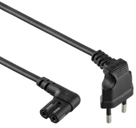 CABLU alimentare GEMBIRD casetofon, 1m, intrare Euro plug in unghi 90 grade, iesire C7 in unghi 90 grade, 10A, bulk, black, "PC-184L" (timbru verde 0.08 lei)