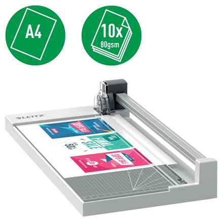 Massicot de précision Leitz pour le bureau à domicile, format A4, 10 feuilles