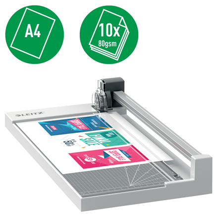 Massicot de précision Leitz pour le bureau à domicile, format A4, 10 feuilles