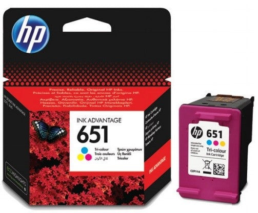 HP 651 original Ink cartridge C2P11AE BHK Tri-color