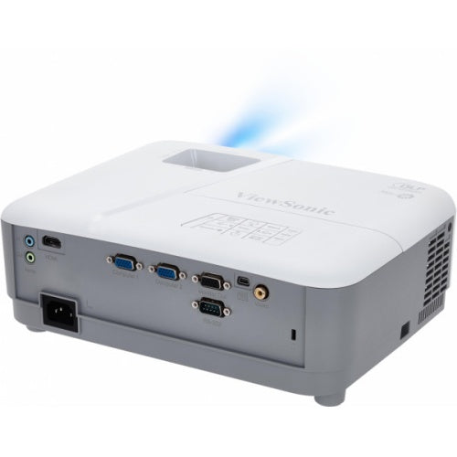 Projecteur Viewsonic PA503W, lampe LED, 3 600 lumens, résolution WXGA (1 280 x 800), contraste 22 000:1, VGA x 2, HDMI, RS-232, USB 2.0 Mini-B, mini-jack, haut-parleurs, « PA503W » (tampon vert 4 lei)
