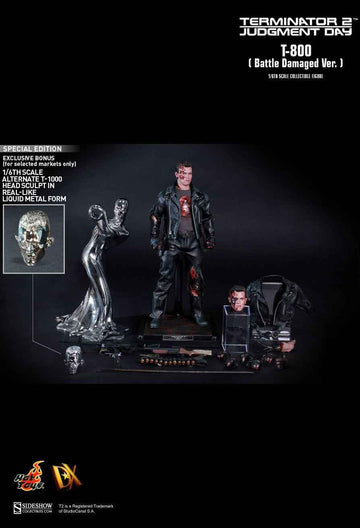 Figurine Hot Toys DX13 - Terminator 2 : Judgment Day - T800 Battle Damaged Version Deluxe Version