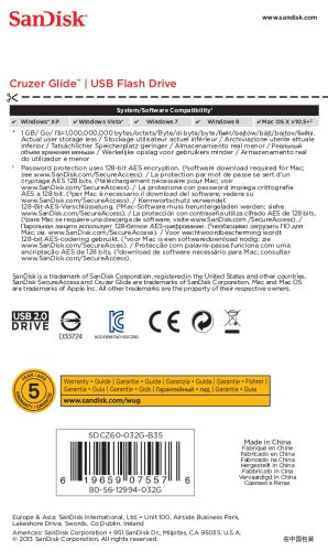 SanDisk Cruzer Glide 32 Go