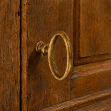 Bouton de meuble - Fausse clé FINE, Finition laiton patiné