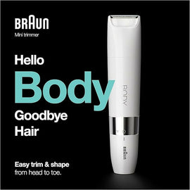 Braun body mini bs1000 - tondeuse corps électrique pour femme et homme blanc - 0