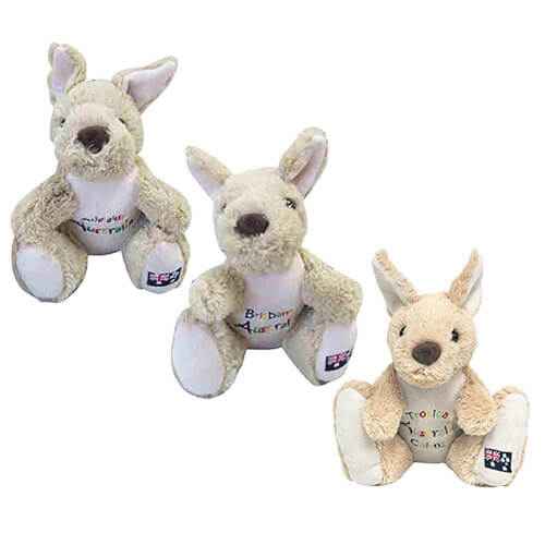 20cm Kangaroo Plush w/ Embroidery