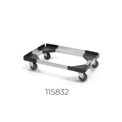 Chariot en aluminium et ABS pour conteneurs GN et GN Crystal - clicktofournisseur.com