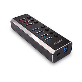 Hub Lindy 7 Port USB 3.0 3x QuickCharge "LY-43371" (timbru verde 0.18 lei)