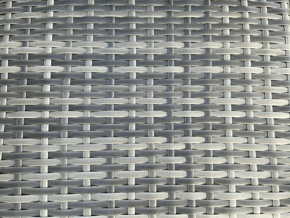 Fimous Ensemble de Jardin 6 Places en Rotin avec Table Rectangulaire et Foyer à Gaz