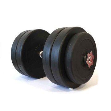 Haltère préfabriquée en ciment Tomaz Sport Start 25 kg Barre en acier