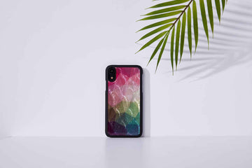 Coque iKins pour iPhone XR, motif fleur d'eau noire