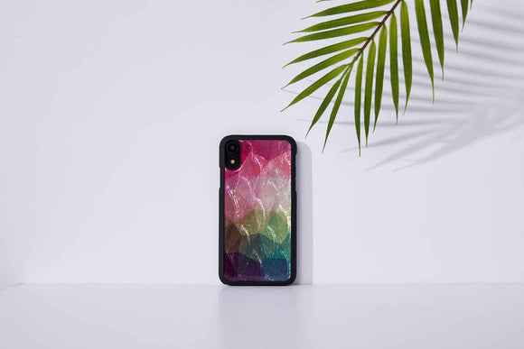 Coque iKins pour iPhone XR, motif fleur d'eau noire