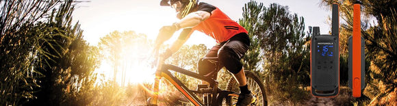 Motorola T82 Twin Pack two-way radio 16 channels Black,Orange