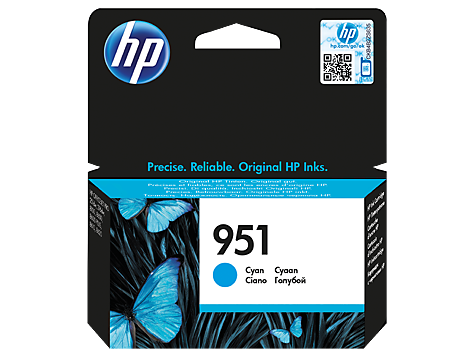 HP 951 original Ink cartridge CN050AE BGX cyan standard capacity 700 pages 1-pack Officejet