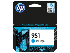 HP 951 original Ink cartridge CN050AE BGX cyan standard capacity 700 pages 1-pack Officejet