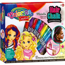 Ensemble de craies pour cheveux colorino creative mélange de 10 couleurs
