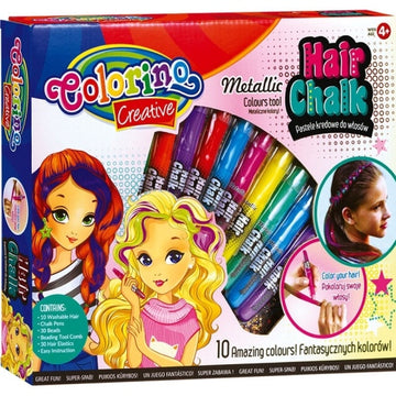 Ensemble de craies pour cheveux colorino creative mélange de 10 couleurs