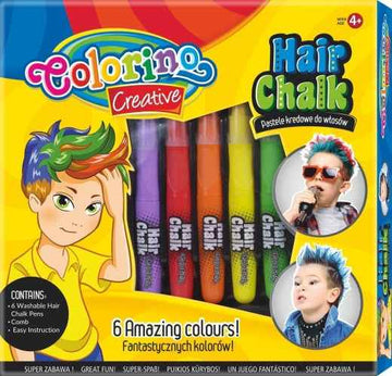 Craie pour cheveux créative Colorino pour garçons 6 couleurs