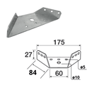 Staffe Angolari per Letto Larghezza 175mm (4 pezzi)
