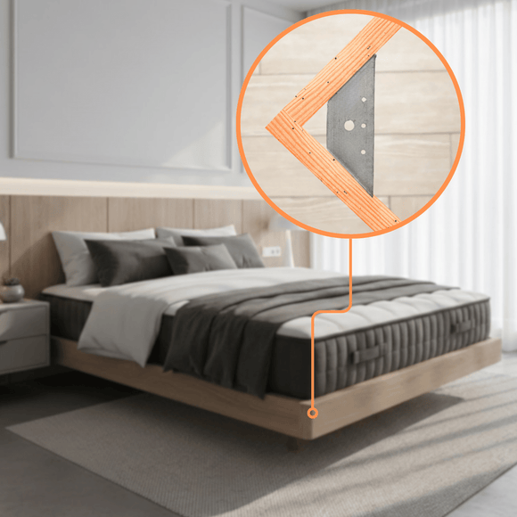 Staffe Angolari per Letto Larghezza 175mm (4 pezzi)