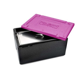 Conteneur isotherme Polibox Crystal GN 240 MAGENTA - clicktofournisseur.com