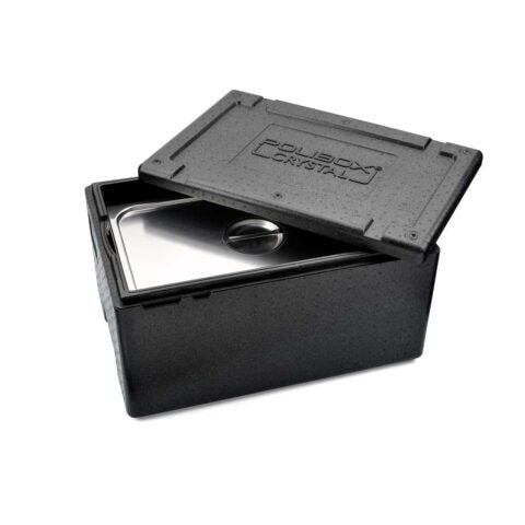 Conteneur isotherme Polibox Crystal GN 240 Noir - clicktofournisseur.com