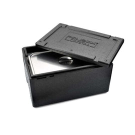 Conteneur isotherme Polibox Crystal GN 240 Noir - clicktofournisseur.com