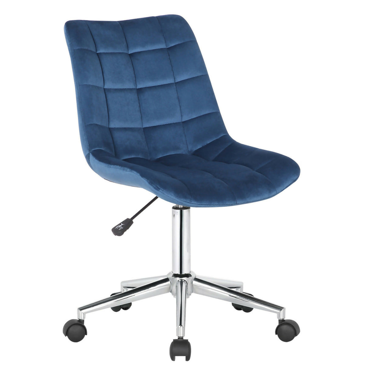 Chaise de bureau Medford - velours Bleu