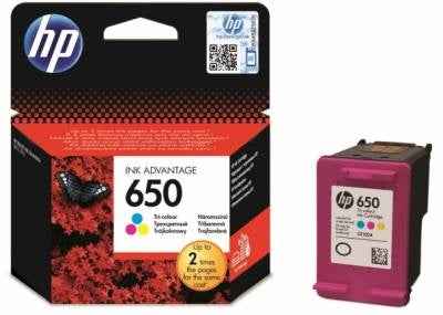 HP 650 original Ink cartridge CZ102AE BHK tri-colour standard capacity 200 pages 1-pack