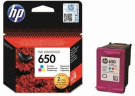 HP 650 original Ink cartridge CZ102AE BHK tri-colour standard capacity 200 pages 1-pack
