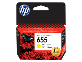 Cartouche d'encre d'origine hp 655 cz112ae bhk jaune capacité standard 600 pages 1 paquet