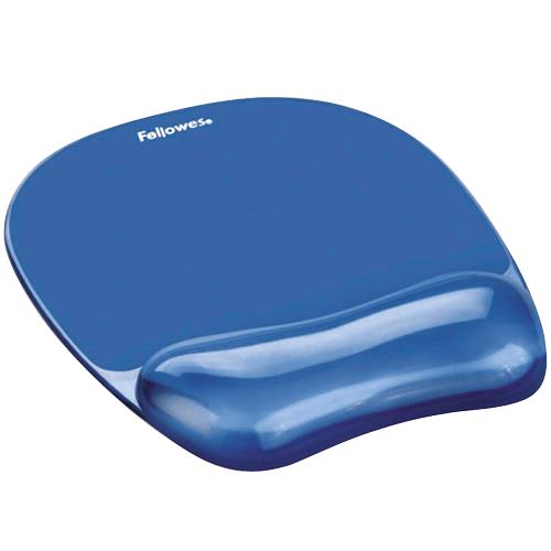 Fellowes CRYSTAL Mouse & Wrist Pad Gel cyan