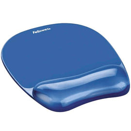 Fellowes CRYSTAL Mouse & Wrist Pad Gel cyan