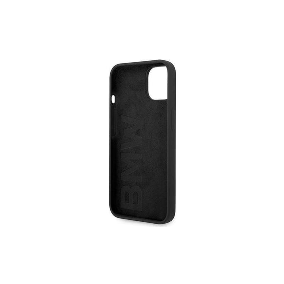 Coque en silicone bmw bmhcp14msilbk pour apple iphone 14 plus