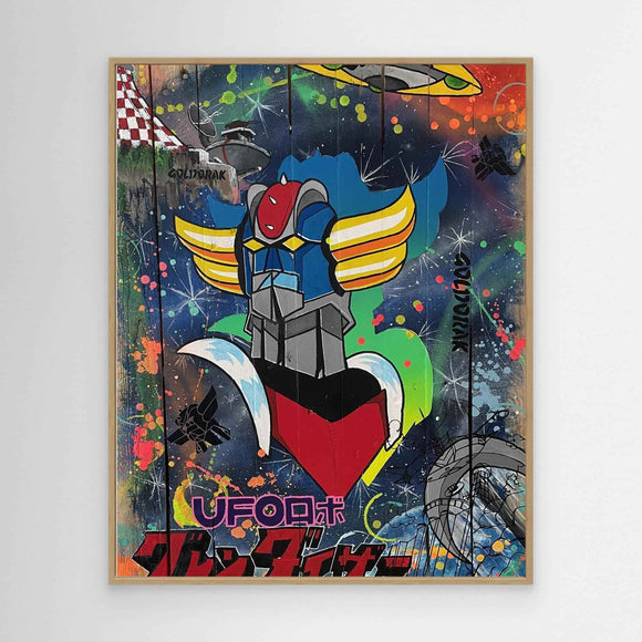 Goldorak reproduction officielle sur toile de l'œuvre
