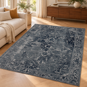 Tapis de salon moderne tissé plat CROWN