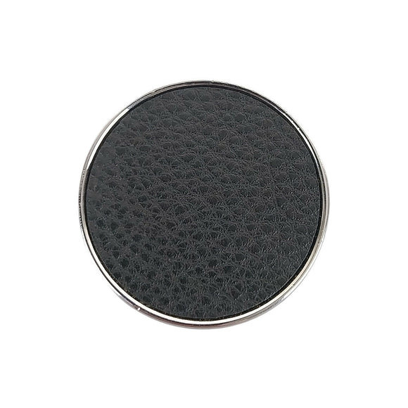 Bouton de meuble LEDER, Finition métal chrome et cuir