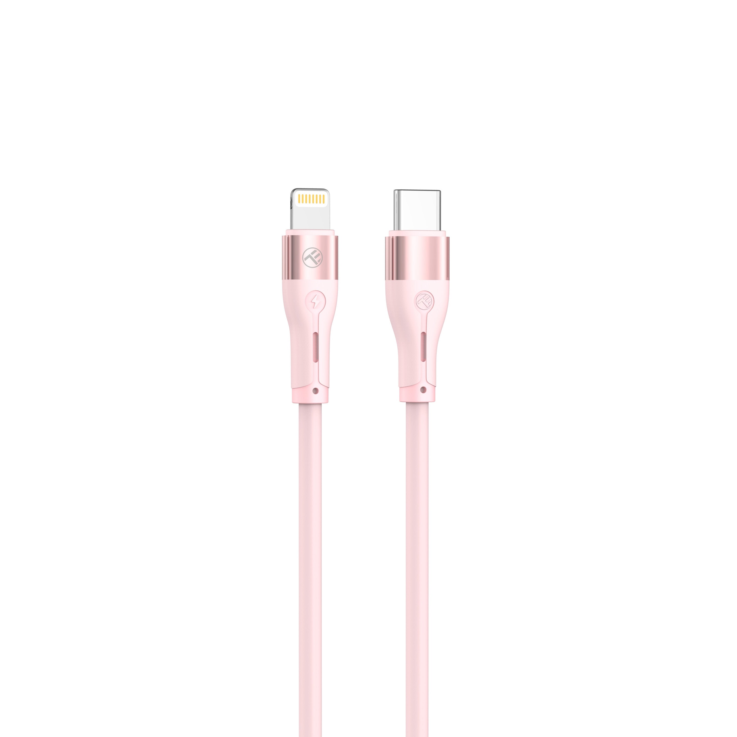 Câble tellur silicone type-c vers lightning pd30w 1 m rose