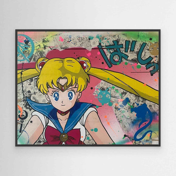 Sailor Moon impression sur toile de l'œuvre originale