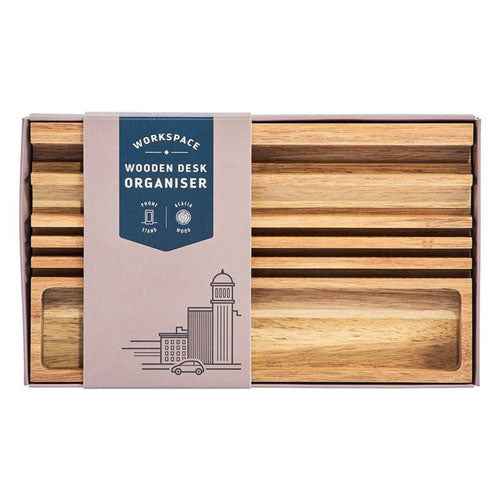 Gentlemen's Hardware Wooden Desk Organiser and Phone Stand