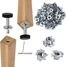 Bussola Ragno Fondello A Pressione Per Ruote o Piedini M 6/8/10 - Kit 20 Pezzi