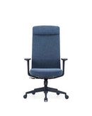 Chaise de bureau ergonomique Up Up Ankara Noir, tissu bleu