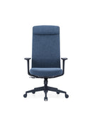 Chaise de bureau ergonomique Up Up Ankara Noir, tissu bleu