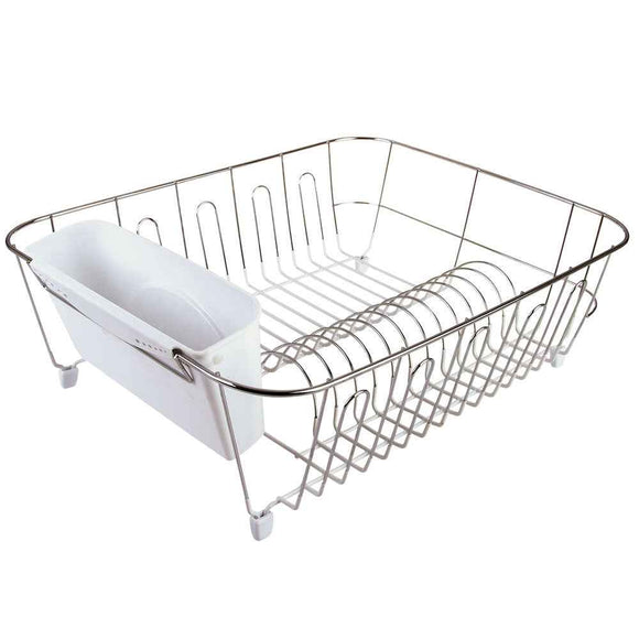 D.Line Small Dish Drainer Chrome/PVC with Caddy