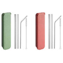 Appetito Stainless Steel Straw Set with Case (1pc Random)