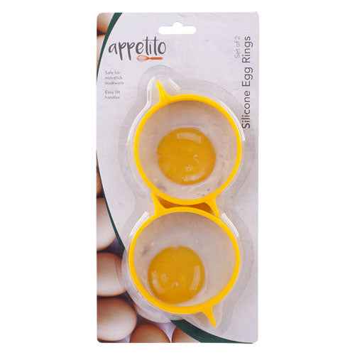 Appetito Pansafe Silicone Egg Rings 2pcs (Yellow)