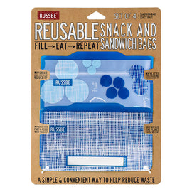 Russbe Linen Snack/Sandwich Bags (Set of 4) - 0