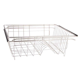 Stainless Steel Expandable In-Sink Dish Rack (35x30x12.7cm)